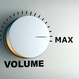Volume control set to max