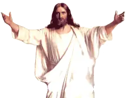 Jesus with arms stretched out