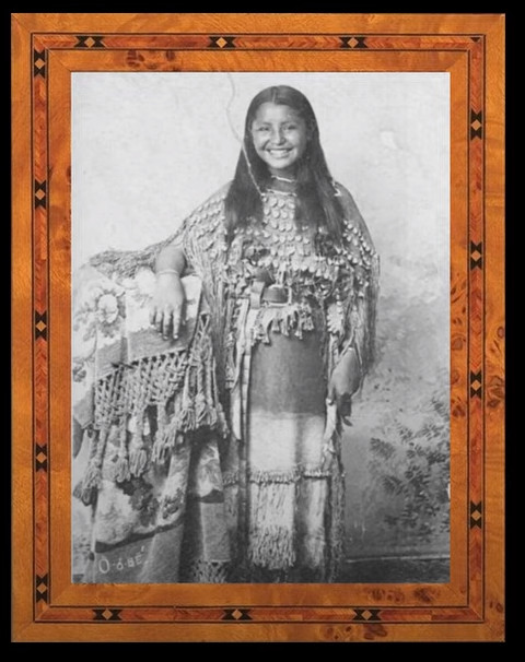 Framed picture of young Indian girl
