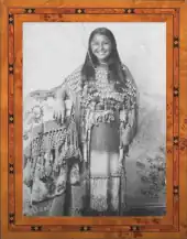 Framed picture of young Indian girl