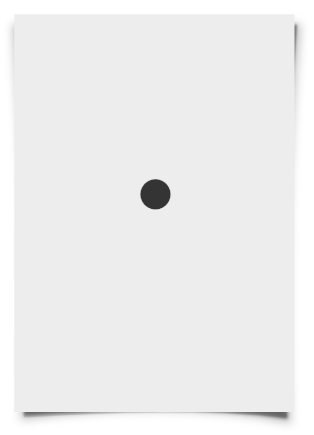 Blank page with black dot in the center