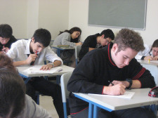 Students taking a test