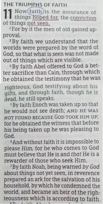 Photo of Bible passage Hebrews 11:1-7