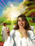 People smiling in heaven