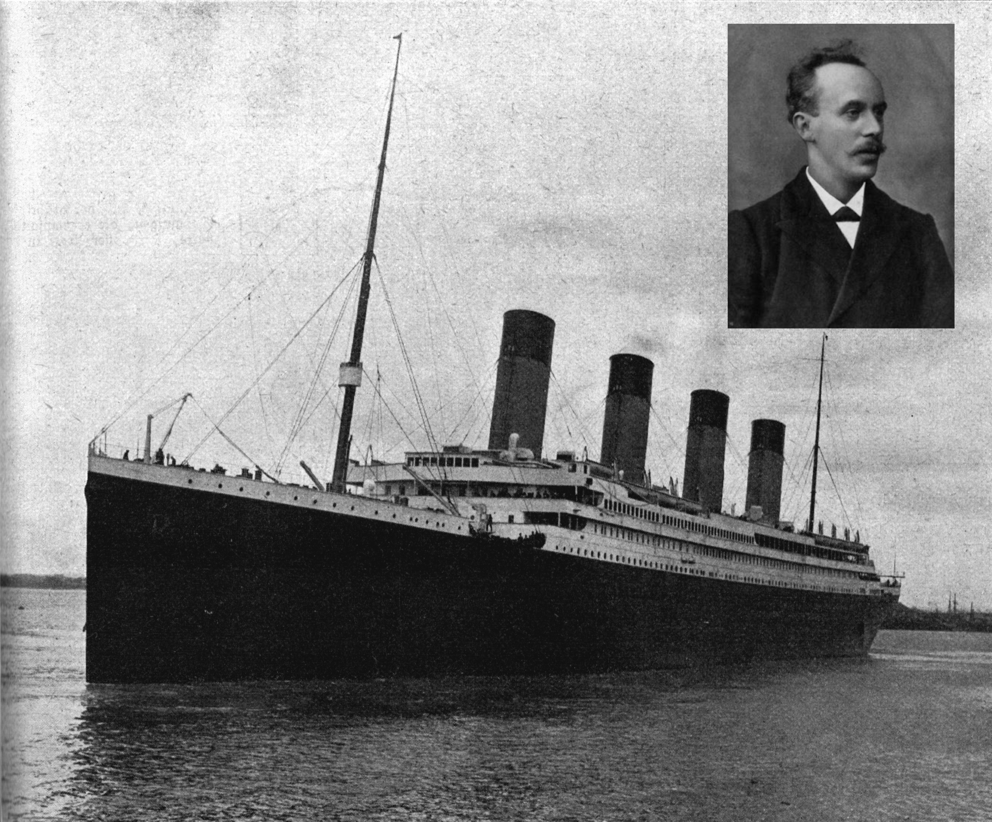 Titanic with picture of John Harper